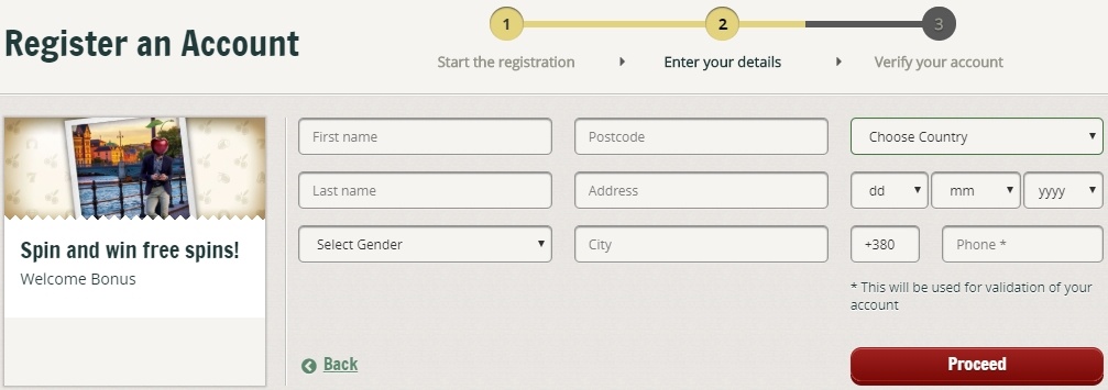 Login & Register Cherry Casino 1