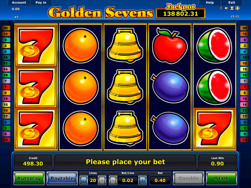 Golden Sevens Slot – Kostenlos online spielen